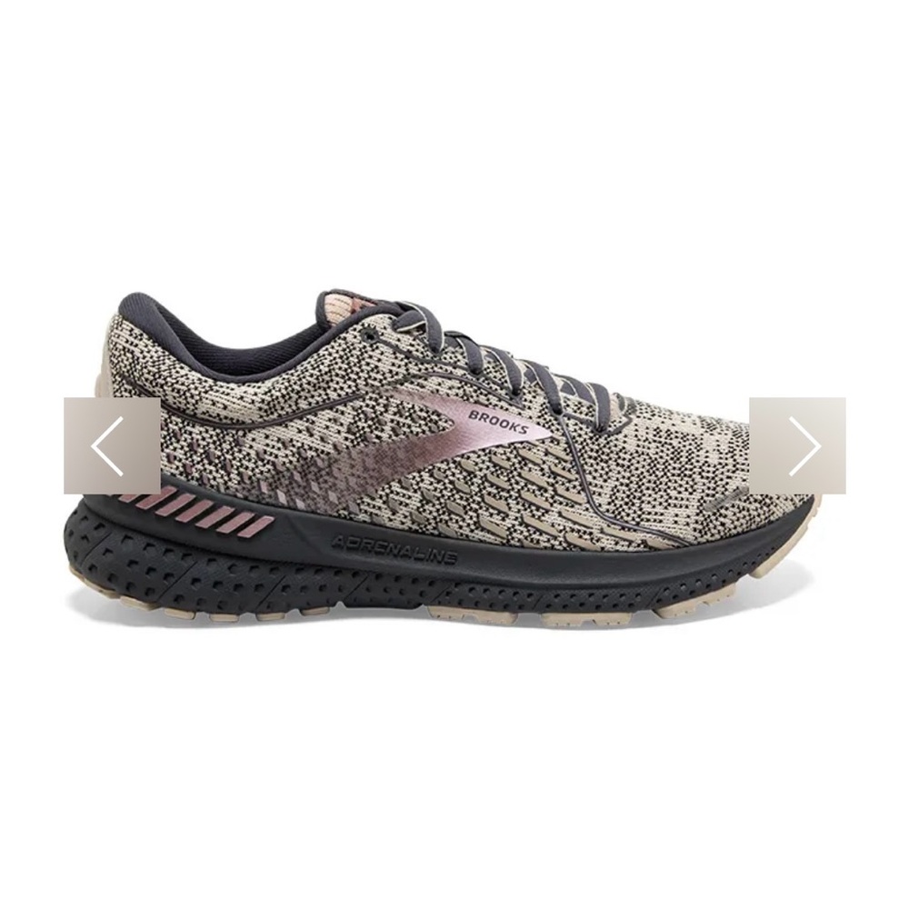 Brooks Adrenaline GTS 22 Black and Pink Athletic Shoes